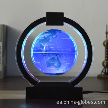 Decoración de escritorio de globo terráqueo flotante magnético iluminado